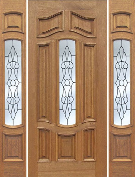 WDMA 54x80 Door (4ft6in by 6ft8in) Exterior Mahogany Palisades Single Door/2side w/ L Glass 1