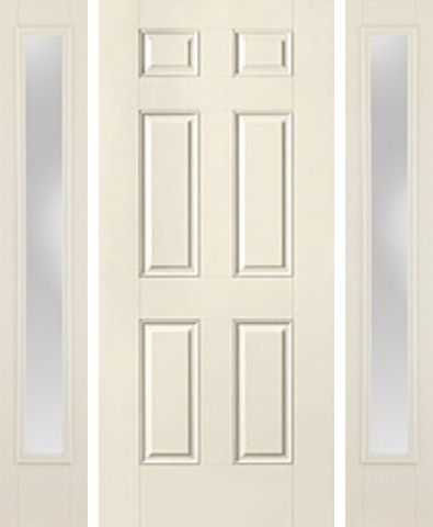 WDMA 54x80 Door (4ft6in by 6ft8in) Exterior Smooth 6 Panel Star Door 2 Sides Clear 1