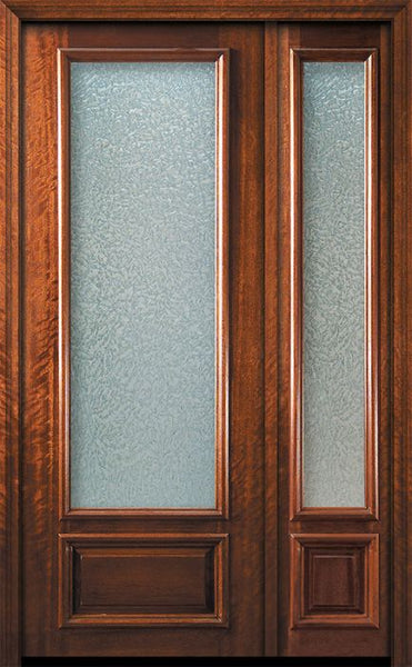 WDMA 54x96 Door (4ft6in by 8ft) Patio Mahogany 42in x 96in 3/4 Lite Portobello Door /1side 1