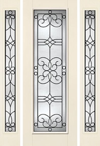 WDMA 54x96 Door (4ft6in by 8ft) Exterior Smooth Salinas 8ft Full Lite W/ Stile Lines Star Door 2 Sides Full Lite 1