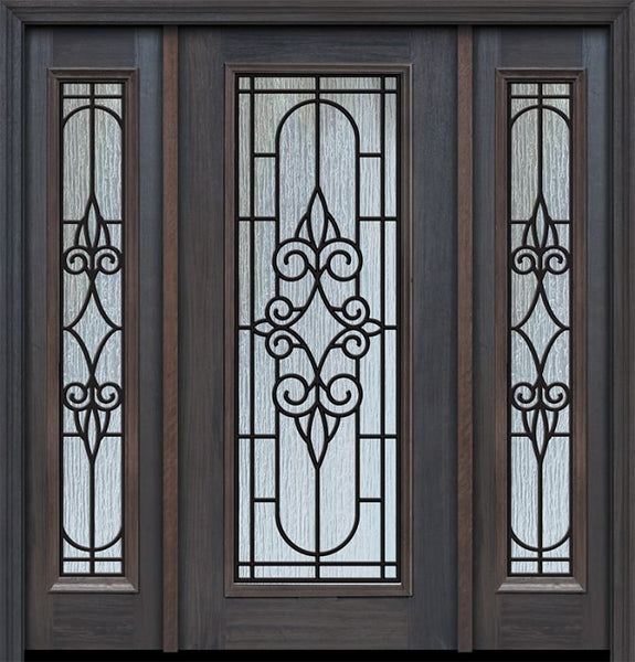 WDMA 56x80 Door (4ft8in by 6ft8in) Exterior Cherry 80in Full Lite Salento / Walnut Door /2side 1