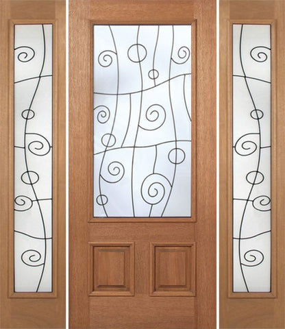 WDMA 60x80 Door (5ft by 6ft8in) Exterior Mahogany Barcelona Single Door/2side 1