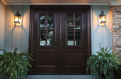 WDMA 64x80 Door (5ft4in by 6ft8in) Exterior Swing Mahogany Breezeport TDL 4LT Double Door 2-1/4 Thick 3