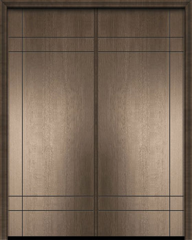 WDMA 64x96 Door (5ft4in by 8ft) Exterior Mahogany 96in Double Inglewood Contemporary Door 1