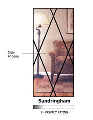 WDMA 64x96 Door (5ft4in by 8ft) Exterior Cherry 96in Double 1 Panel 3/4 Lite Sandringham Door 2