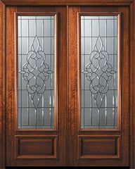 WDMA 64x96 Door (5ft4in by 8ft) Exterior Mahogany 96in Double 3/4 Lite Courtlandt Door 1