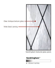 WDMA 64x96 Door (5ft4in by 8ft) Exterior Knotty Alder 96in Double 1 Panel 2/3 Lite Sandringham Door 2