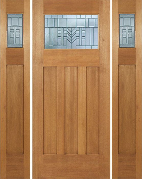 WDMA 66x80 Door (5ft6in by 6ft8in) Exterior Mahogany Biltmore Single Door/2side w/ C Glass 1