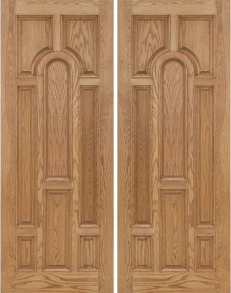 WDMA 72x96 Door (6ft by 8ft) Exterior Oak Carrick Double Door - 8ft Tall 1