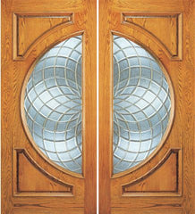 WDMA 72x96 Door (6ft by 8ft) Exterior Mahogany Modern Radius Lite Entry Double Door Decorative Glass 1