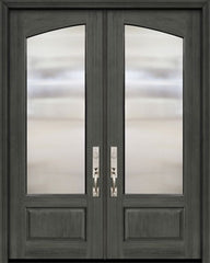 WDMA 72x96 Door (6ft by 8ft) Exterior Mahogany 36in x 96in Double Square Top Arch Lite DoorCraft Door 1