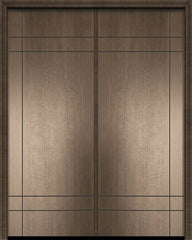 WDMA 84x96 Door (7ft by 8ft) Exterior Mahogany 42in x 96in Double Inglewood Contemporary Door 1