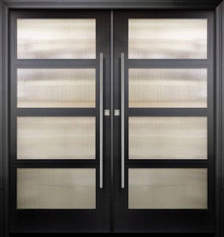 WDMA 84x96 Door (7ft by 8ft) Exterior Swing Smooth 36in x 80in Double 4 Block NP-Series Narrow Profile Door 1