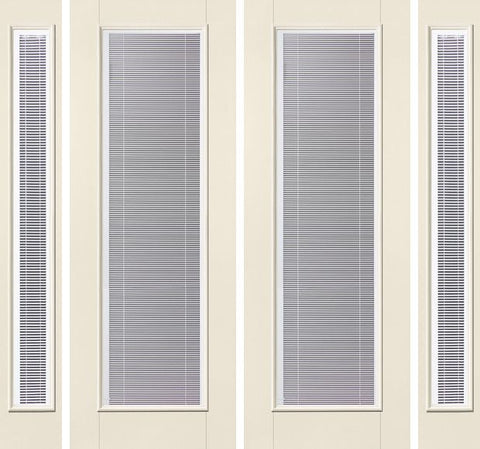 WDMA 88x96 Door (7ft4in by 8ft) Exterior Smooth Raise/Tilt 8ft Full Lite W/ Stile Lines Star Double Door 2 Sides 1