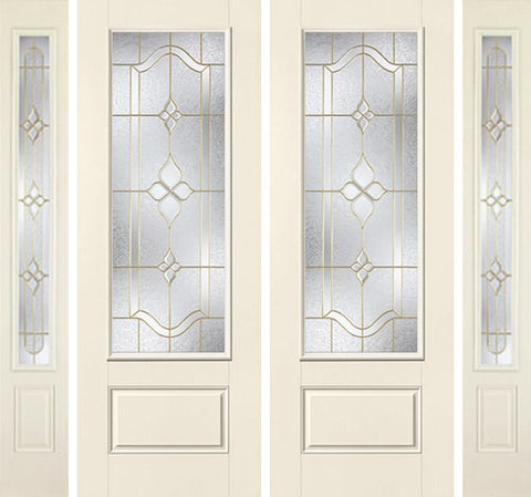 WDMA 88x96 Door (7ft4in by 8ft) Exterior Smooth Concorde 8ft 3/4 Lite 1 Panel Star Double Door 2 Sides 1