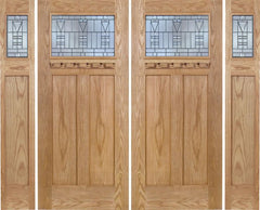 WDMA 96x80 Door (8ft by 6ft8in) Exterior Oak Pearce Double Door/2side w/ B Glass 1