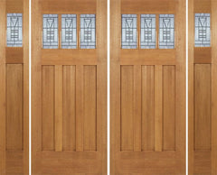 WDMA 96x84 Door (8ft by 7ft) Exterior Mahogany Barnsdale Double Door/2side w/ B Glass 1