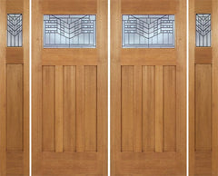 WDMA 96x84 Door (8ft by 7ft) Exterior Mahogany Biltmore Double Door/2side w/ E Glass 1