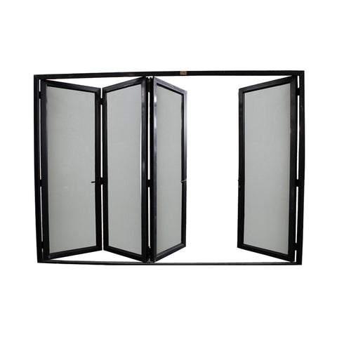 WDMA Aluminum Alloy Door Laminated Glass Accordion Doors Bathroom