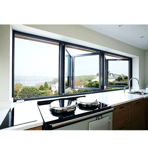 WDMA Double Glazed Horizontal Aluminum Corner Bi Folding Balcony Glass Window And Door