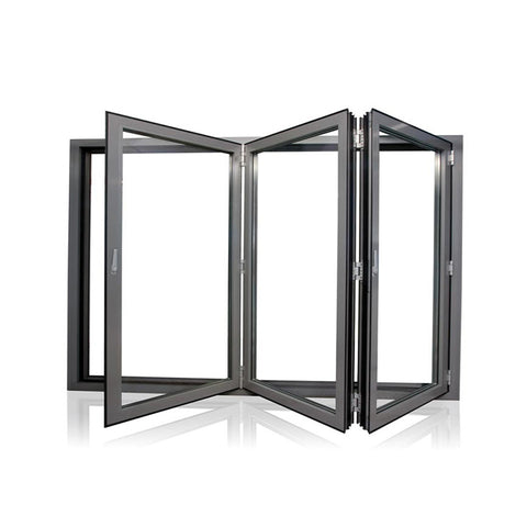 China WDMA folding glass window Aluminum Folding Window 