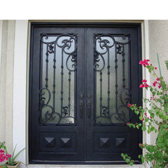 China WDMA wrought iron sliding gate Steel Door Wrought Iron Door 