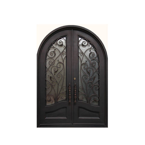 China WDMA wrought iron storm doors wrought iron single entry door 