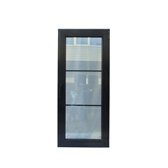 China WDMA Modern Interior Office Powder Coated Aluminium Glass Entry Door Design