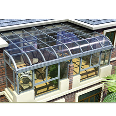 China WDMA curved glass roof sunroom