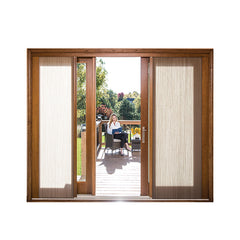 China WDMA Teak Wood Doors Polish Color Sliding Door Wooden Designs