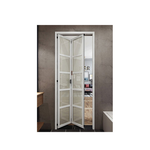 WDMA White Aluminium Accordion Folding Slide Sliding Door For Bathroom Price