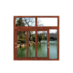 China WDMA Wood Grain Finish Aluminum Windows And Doors